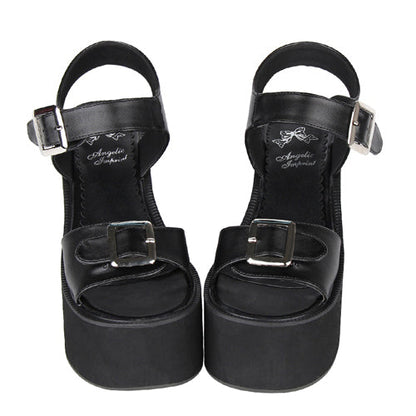 Black And White Platform Sweet Lolita Sandals