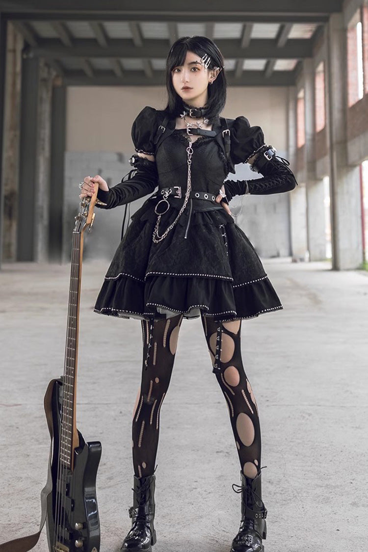 Black Letters and Poems Gothic Punk Lolita JSK Dress