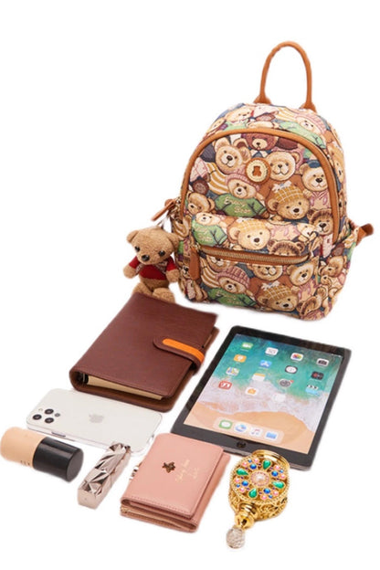 Bear Print College Style Sweet Lolita Backpack 3 Colors