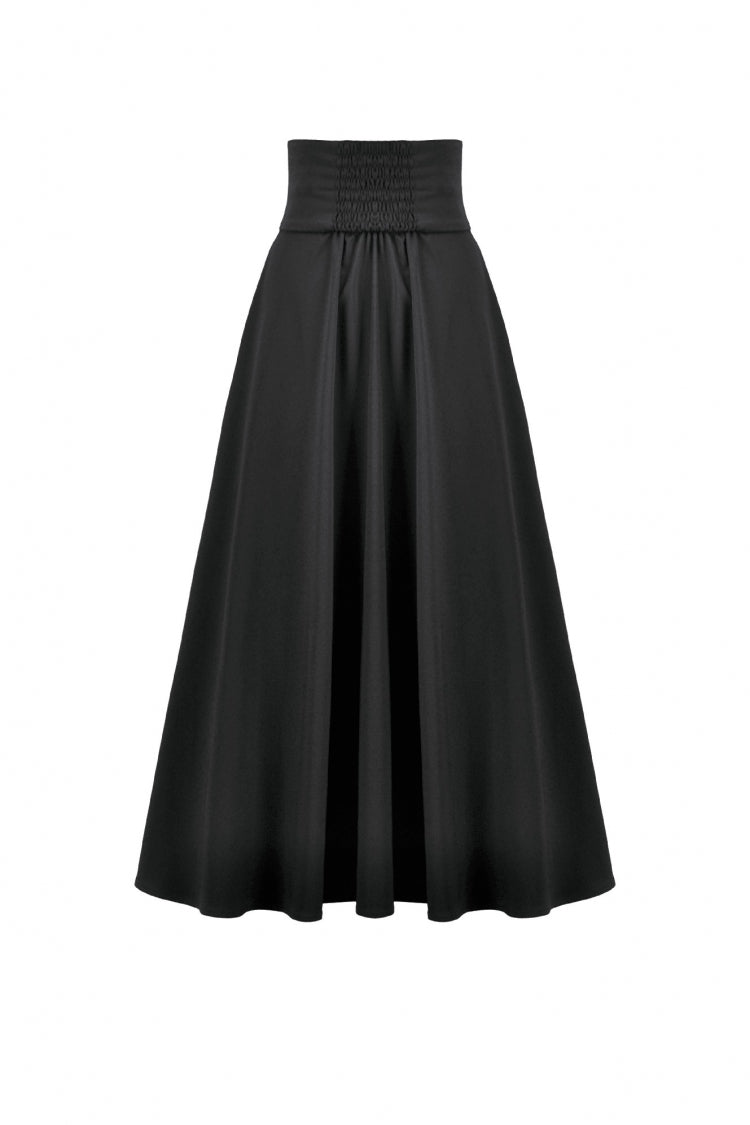 Black High Waisted Floral Printed Lace Mesh Women's Gothic Elegant Long Skirt