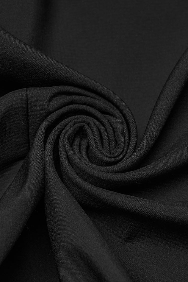 Black Lapel Collar Long Sleeves Hooded Zippered Eyelet Men's Gothic Coat