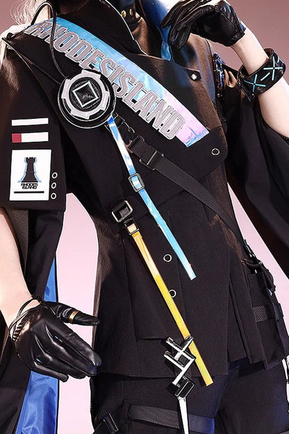 Black Future Technology Short Sleeves Ouji Handsome Lolita Set
