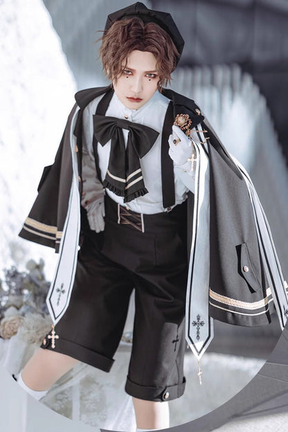 Black Choir Handsome Prince Ouji Fashion Lolita Full Set