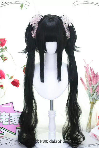Black Detachable Ponytail Sweet Lolita Wigs