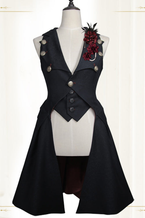 Black Immortal Thorn A Light In The Dark Ouji Lolita Vest