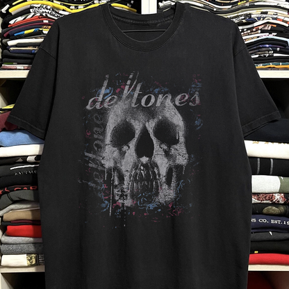 Rare Deftones Skull Washed Black Tee