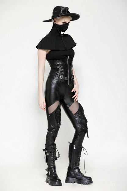 Black Bead High Collar Women's Gothic Punk Neckwear