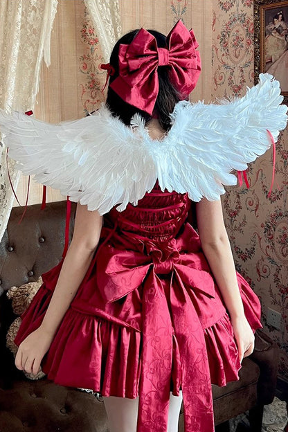 Angel Ribbon Multi-layer Ruffle Lace Sweet Lolita Dress 3 Colors