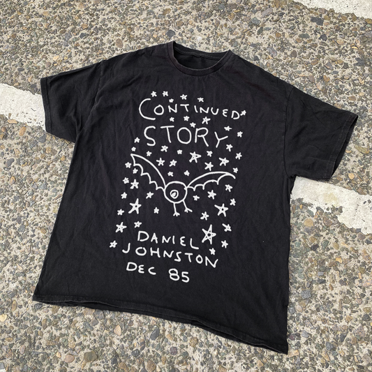 Daniel Johnston 'The Continued Story' Vintage Black Tee