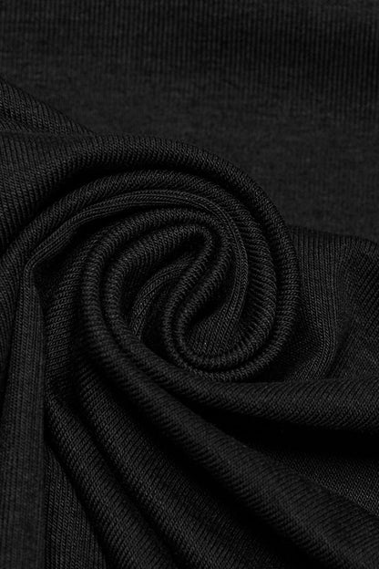 Black Off Shoulder Short Sleeves Eyelet Straps Women's Gothic Blouse