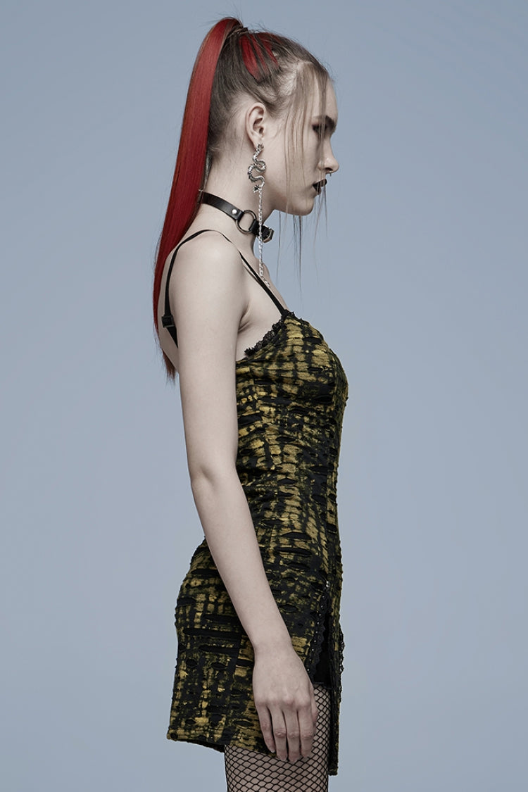 Abstract Print Women's Gothic Slip Dress 2 Colors