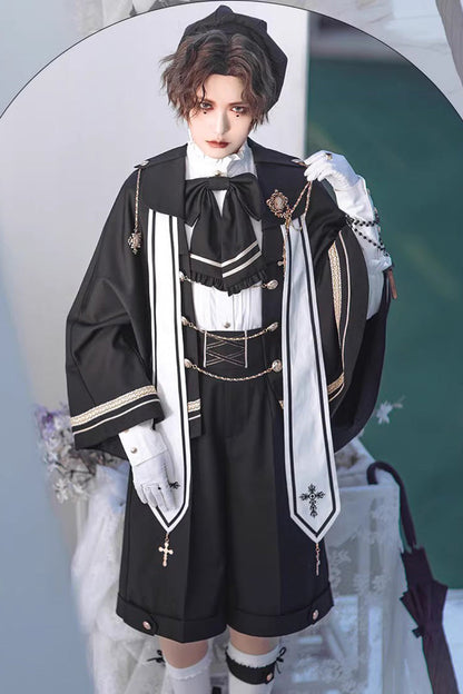 Black Choir Handsome Prince Ouji Fashion Lolita Full Set