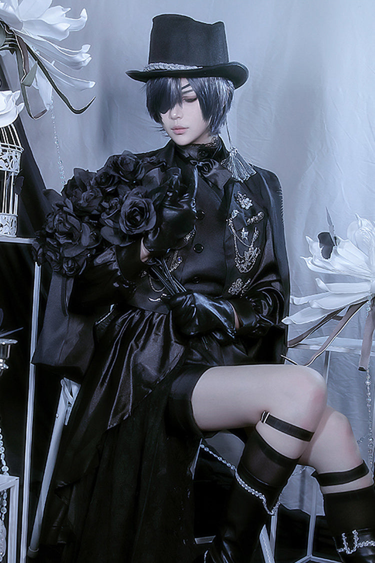 Black Butler in the Fog City Print Ouji Fashion Lolita Set