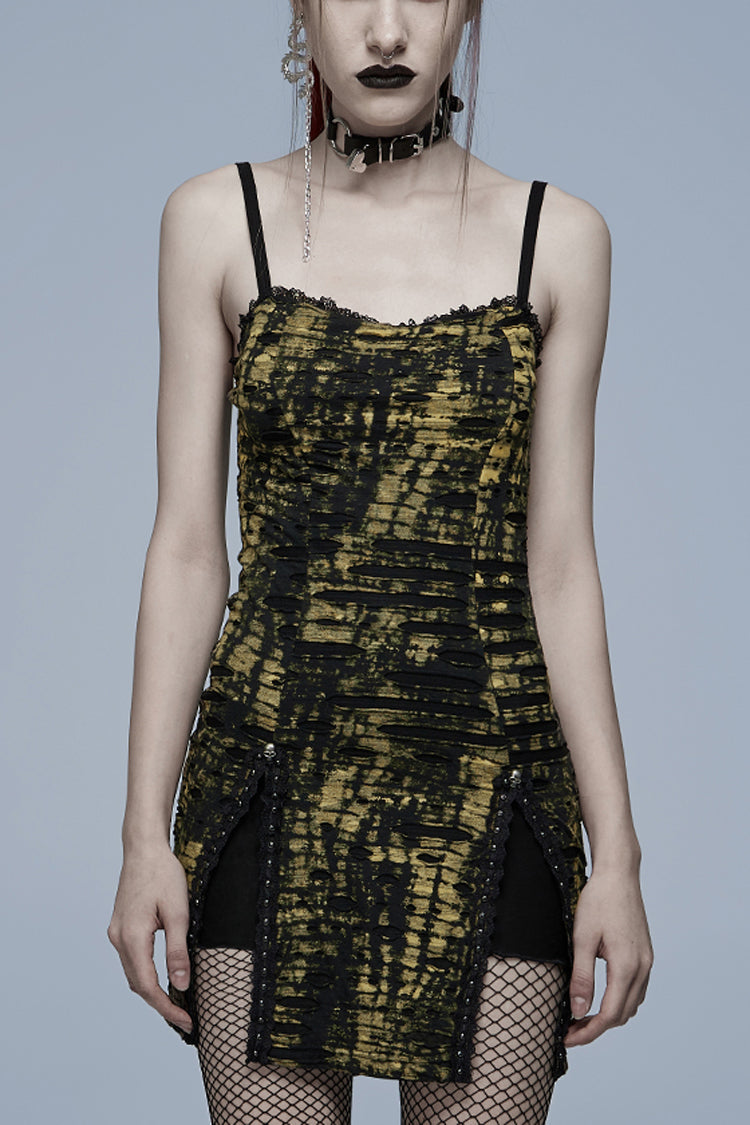 Abstract Print Women's Gothic Slip Dress 2 Colors