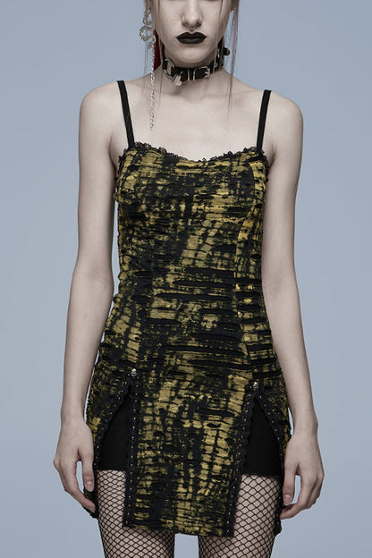 Abstract Print Women's Gothic Slip Dress 2 Colors