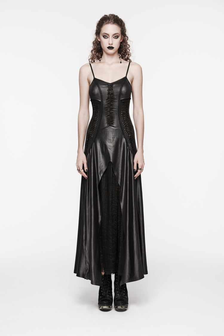 Black Off Shoulder Lace Lace-Up Slim Irregular Women's Gothic Jsk Wedding Dress