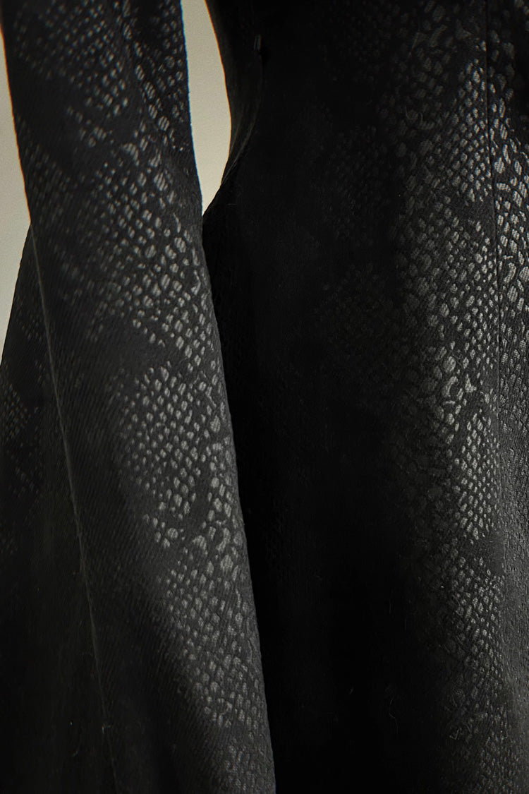 Black Long Sleeves Snake Print Ouji Fashion Gothic Lolita Coat