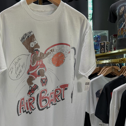 90s Air Bart 'In Your Face Homeboy' Boot Bart Rare Washed White T-Shirt