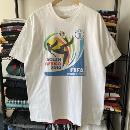 2010 South Africa World Cup Washed White Tee