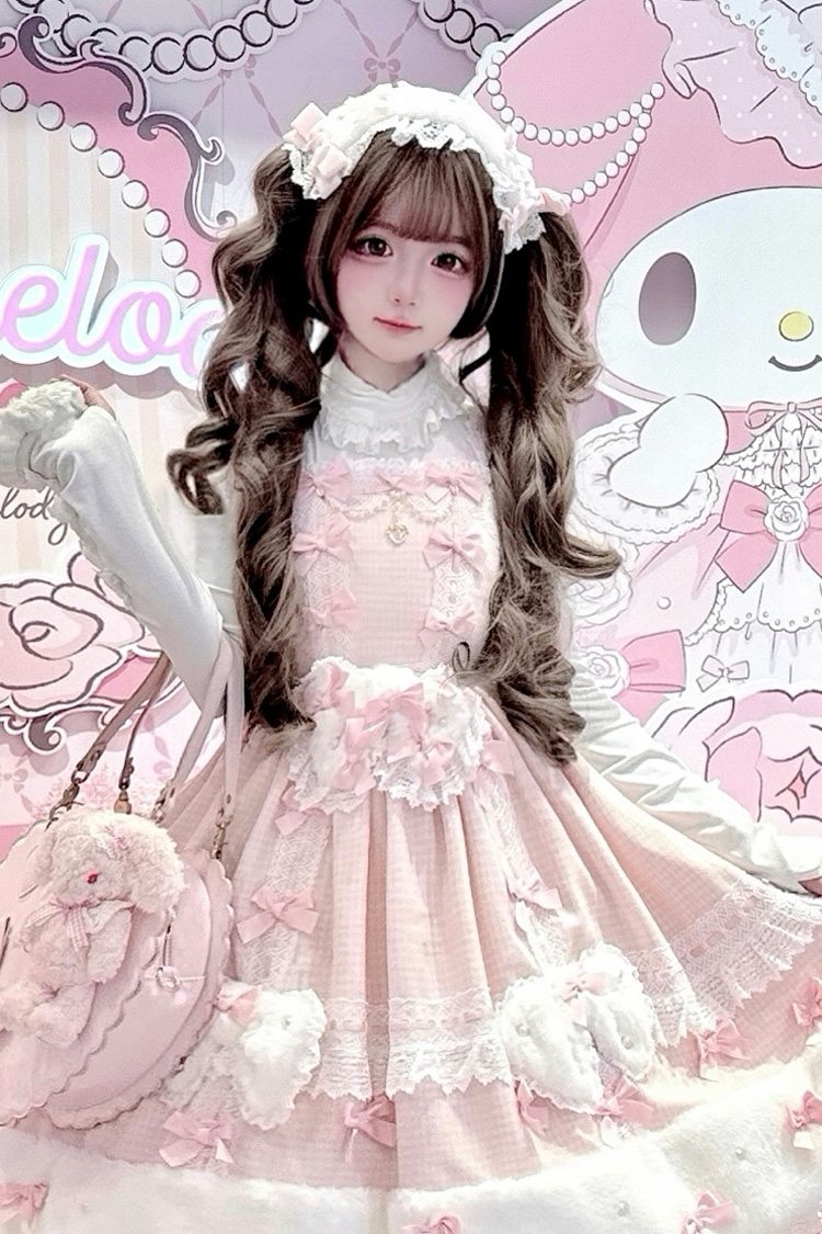 Ash Brown Sweet Lolita Roman Curls with Twin Pigtails Wig Set