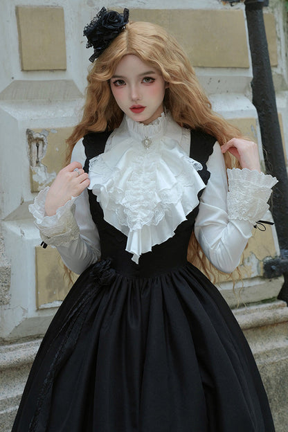 Black Night Traveler Breast Support Classic Gothic Lolita Jsk Dress