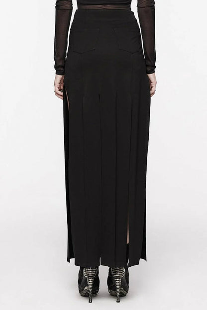 Black Flowing Tassel Women's Punk Skirt