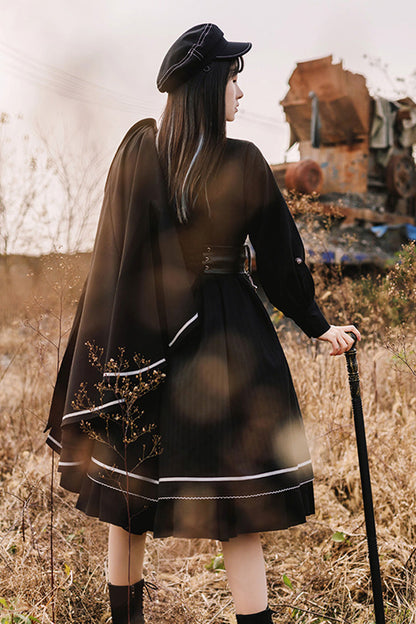 Black Military Style Loyalist Chariot Gothic Lolita Dress