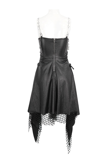 Black Lace Irregular Women's Gothic Jsk Dress