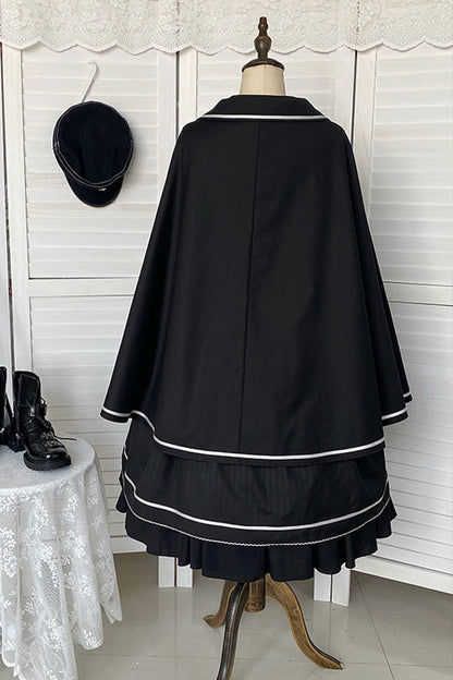 Black Military Style Loyalist Chariot Gothic Lolita Dress