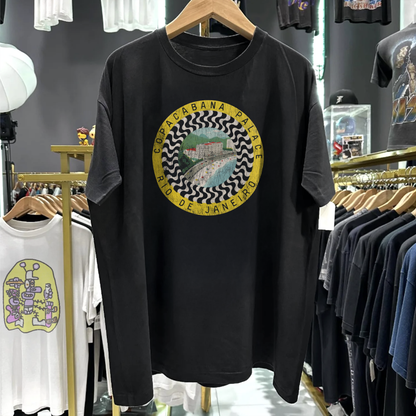 Copacabana Palace Washed Black Tee