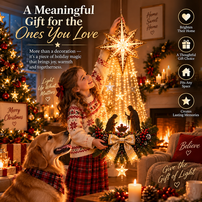 🎄 FINAL HOURS — SAVE 49% TODAY! 🎄 🌟 Bethlehem Star of Hope™ – Illuminated Nativity Wall Décor ✨