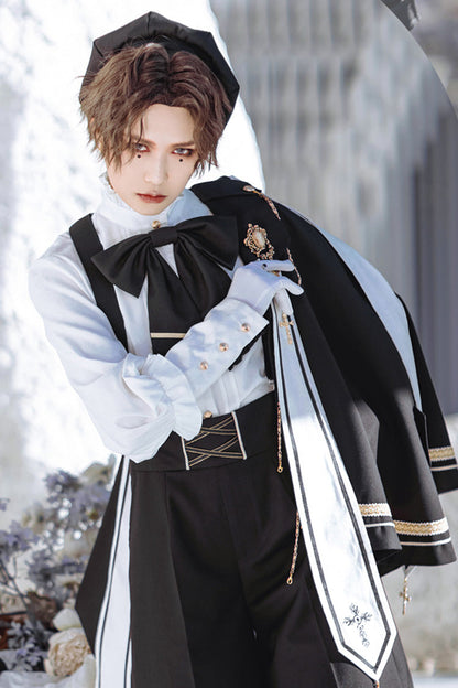 Black Choir Handsome Prince Ouji Fashion Lolita Full Set