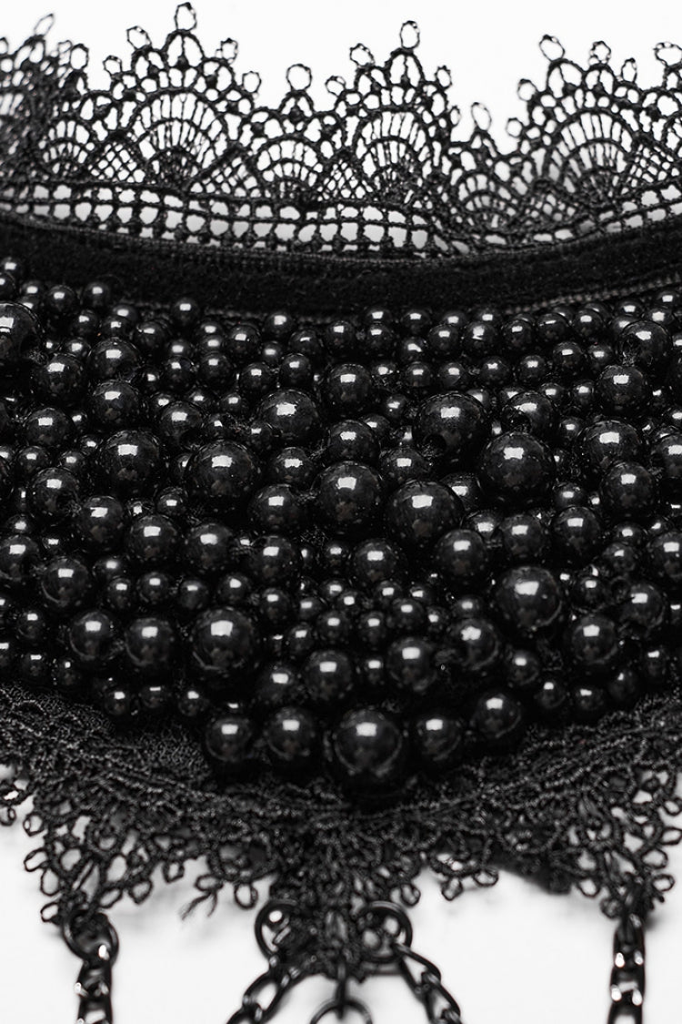 Black Cross Bead Women's Gorgeous Gothic Choker