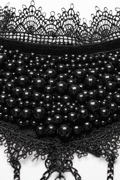 Black Cross Bead Women's Gorgeous Gothic Choker