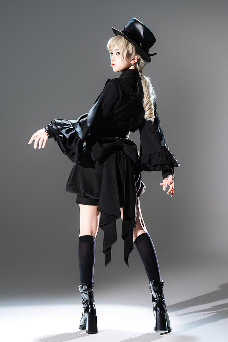 Black Long Sleeves Vintage Elegant Prince Ouji Fashion Lolita Blouse