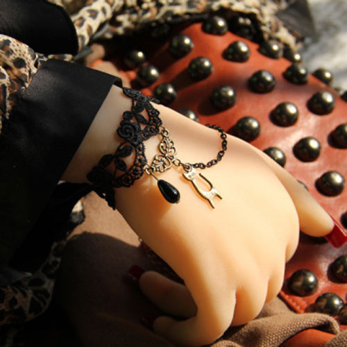 Black Fashion Simple Bride Lace Fringe Female Sweet Bracelet