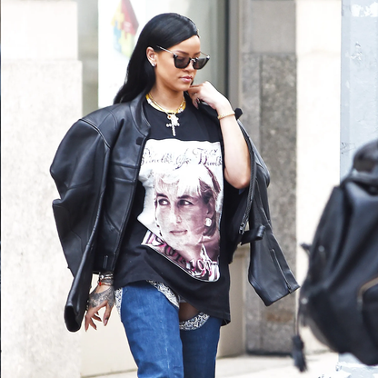 1997 Diana Princess Of Wales Grail Washed Black Rap T-Shirt