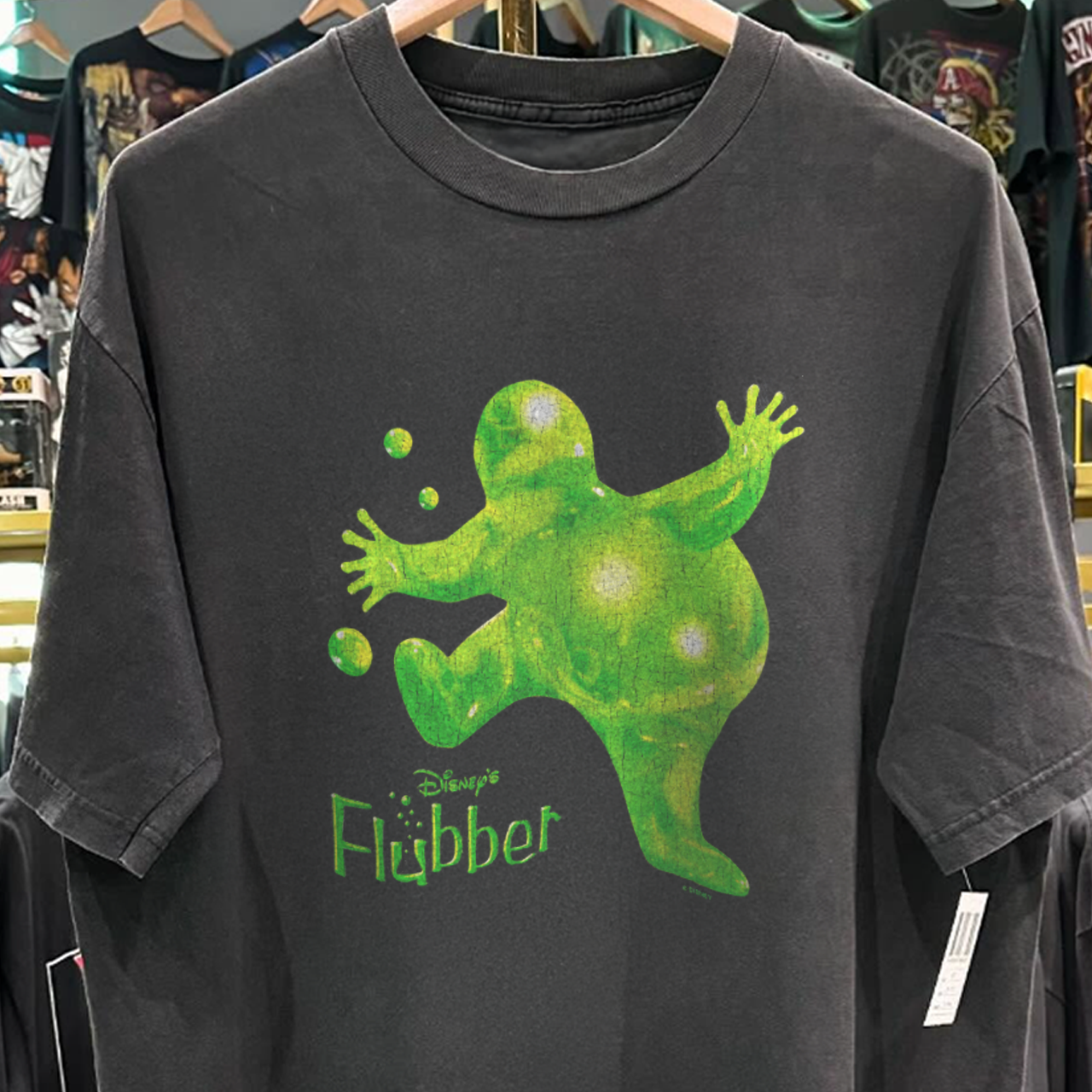 1997 Flubber Rare Promo Washed Black T-Shirt