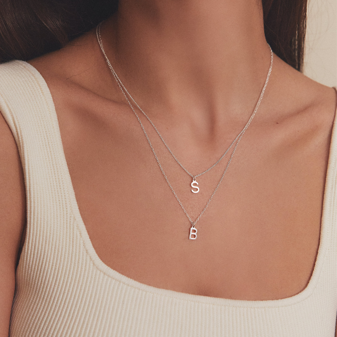 Silver Individual Initial Charm