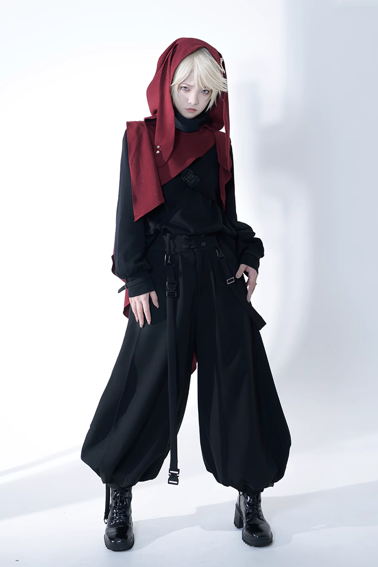 Black Functional Rabbit Cool and Handsome Ouji Lolita Set