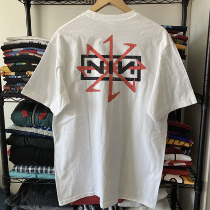 1995 Nine Inch Nails Devil Washed White Tee