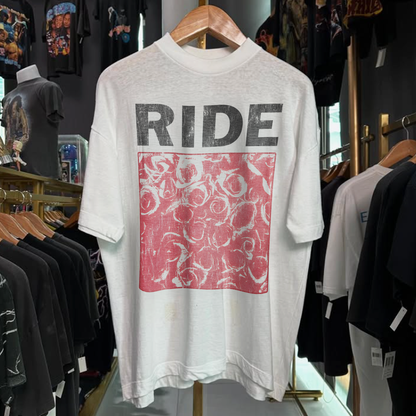 1990 Ride Ep Promo Rare Washed White T-Shirt