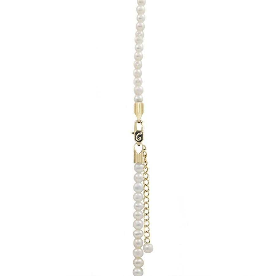 8+2" 3mm White Pearl Anklet