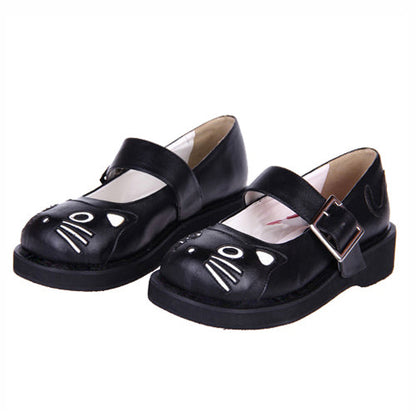 Black Patent Leather Point Toe Platform Sweet Lolita Shoes