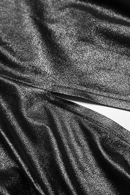 Black Print Embroidery Hooded Mens Gothic Coat Cloak