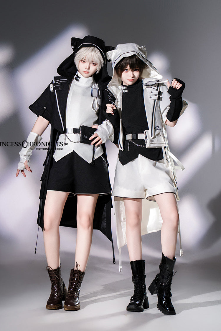 Black Functional Style Ouji Fashion Prince Handsome Lolita Shorts