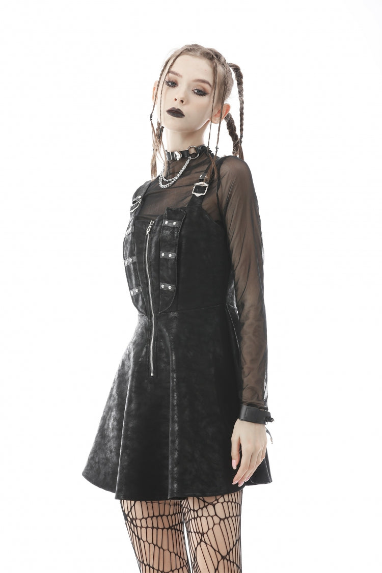 Black Long Sleeves Irregular Sheer Mesh Women's Daily Gothic Top