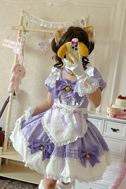Bell Meow Ruffle Bowknot Sweet Lolita Skirt Set 5 Colors