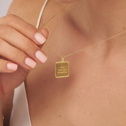 Gold Personalised Verse Necklace