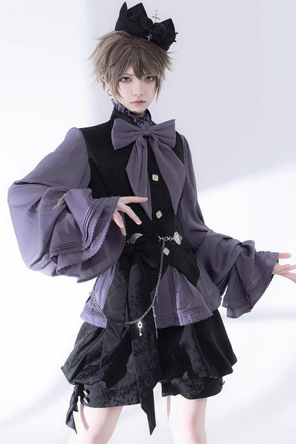 Black Hunting Rabbits Gothic Vintage Ouji Fashion Lolita Shorts